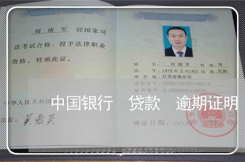 中国银行 贷款 逾期证明 中国银行 贷款 逾期证明